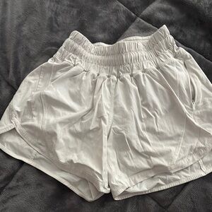 Lululemon Athletica White Athletic Shorts Lightweight Elastic Waist